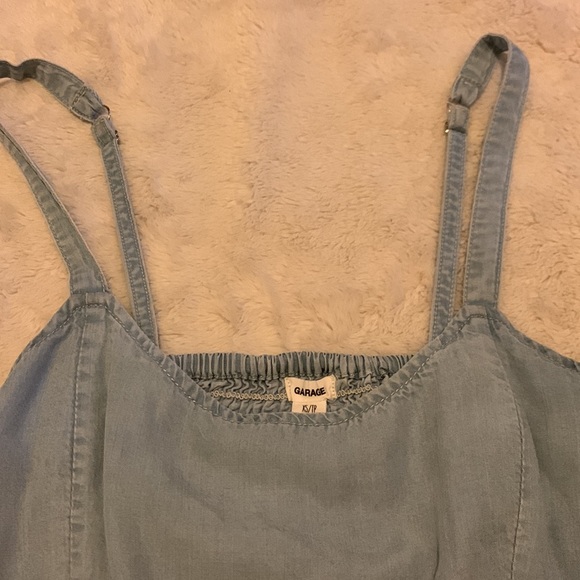 Garage Denim Mini Dress with Back Cut-Out and Pockets Size XS - Picture 3 of 6